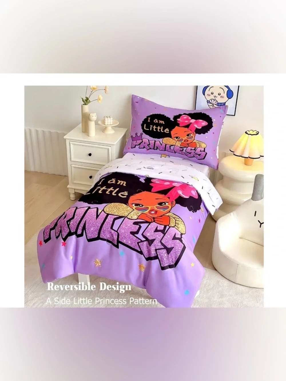 Little Princess Purple Kids Bedding Set - I Am Little Princess